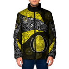 Personalized Richmond Football Padded Jacket Easter Egg Pattern Yellow Black Tribal Dot Art Style