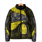 Personalized Richmond Football Padded Jacket Easter Egg Pattern Yellow Black Tribal Dot Art Style