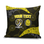 Personalized Richmond Football Pillow Cover Easter Egg Pattern Yellow Black Tribal Dot Art Style