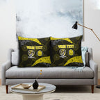 Personalized Richmond Football Pillow Cover Easter Egg Pattern Yellow Black Tribal Dot Art Style