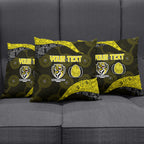 Personalized Richmond Football Pillow Cover Easter Egg Pattern Yellow Black Tribal Dot Art Style