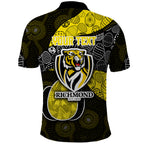 Personalized Richmond Football Polo Shirt Easter Egg Pattern Yellow Black Tribal Dot Art Style