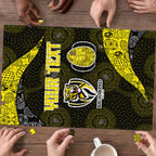 Personalized Richmond Football Puzzle Easter Egg Pattern Yellow Black Tribal Dot Art Style