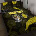Personalized Richmond Football Quilt Bed Set Easter Egg Pattern Yellow Black Tribal Dot Art Style