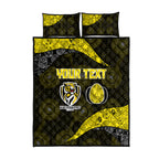 Personalized Richmond Football Quilt Bed Set Easter Egg Pattern Yellow Black Tribal Dot Art Style