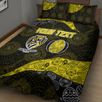 Personalized Richmond Football Quilt Bed Set Easter Egg Pattern Yellow Black Tribal Dot Art Style