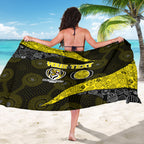 Personalized Richmond Football Sarong Easter Egg Pattern Yellow Black Tribal Dot Art Style