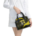 Personalized Richmond Football Shoulder Handbag Easter Egg Pattern Yellow Black Tribal Dot Art Style