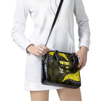 Personalized Richmond Football Shoulder Handbag Easter Egg Pattern Yellow Black Tribal Dot Art Style