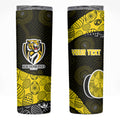 Personalized Richmond Football Skinny Tumbler Easter Egg Pattern Yellow Black Tribal Dot Art Style