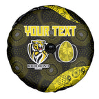 Personalized Richmond Football Spare Tire Cover Easter Egg Pattern Yellow Black Tribal Dot Art Style