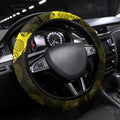 Richmond Football Steering Wheel Cover Easter Egg Pattern Yellow Black Tribal Dot Art Style