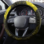 Richmond Football Steering Wheel Cover Easter Egg Pattern Yellow Black Tribal Dot Art Style