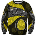 Personalized Richmond Football Sweatshirt Easter Egg Pattern Yellow Black Tribal Dot Art Style