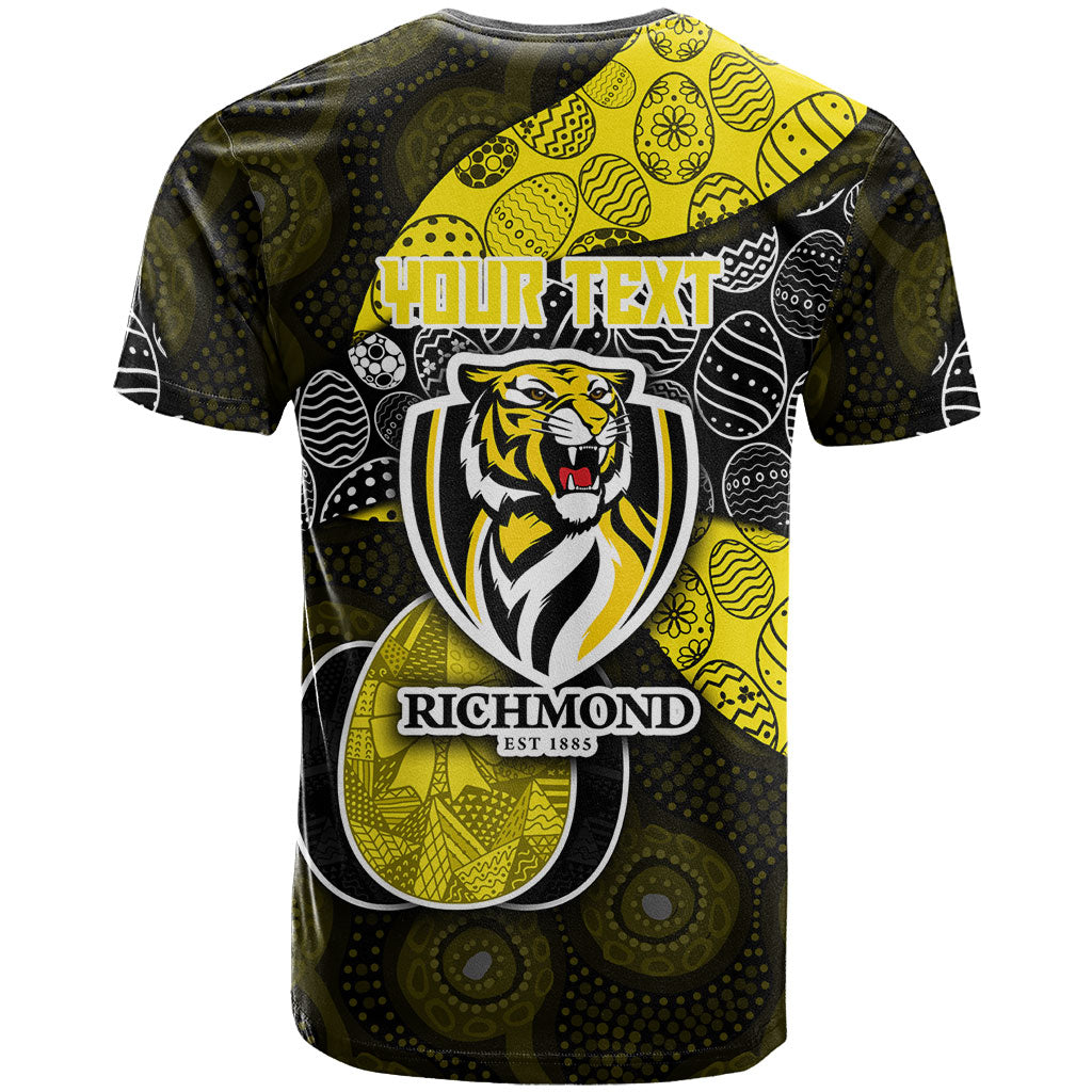 Personalized Richmond Football T Shirt Easter Egg Pattern Yellow Black Tribal Dot Art Style