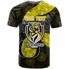 Personalized Richmond Football T Shirt Easter Egg Pattern Yellow Black Tribal Dot Art Style