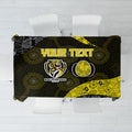 Personalized Richmond Football Tablecloth Easter Egg Pattern Yellow Black Tribal Dot Art Style