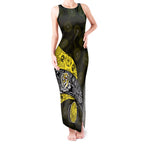 Personalized Richmond Football Tank Maxi Dress Easter Egg Pattern Yellow Black Tribal Dot Art Style