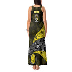 Personalized Richmond Football Tank Maxi Dress Easter Egg Pattern Yellow Black Tribal Dot Art Style