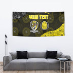 Personalized Richmond Football Tapestry Easter Egg Pattern Yellow Black Tribal Dot Art Style