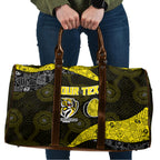 Personalized Richmond Football Travel Bag Easter Egg Pattern Yellow Black Tribal Dot Art Style