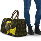 Personalized Richmond Football Travel Bag Easter Egg Pattern Yellow Black Tribal Dot Art Style