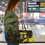 Personalized Richmond Football Travel Bag Easter Egg Pattern Yellow Black Tribal Dot Art Style