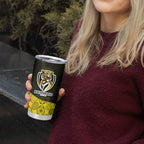 Personalized Richmond Football Tumbler Cup Easter Egg Pattern Yellow Black Tribal Dot Art Style
