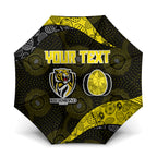 Personalized Richmond Football Umbrella Easter Egg Pattern Yellow Black Tribal Dot Art Style