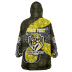 Personalized Richmond Football Wearable Blanket Hoodie Easter Egg Pattern Yellow Black Tribal Dot Art Style