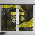 Personalized Richmond Football Window Curtain Easter Egg Pattern Yellow Black Tribal Dot Art Style