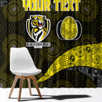 Personalized Richmond Football Window Curtain Easter Egg Pattern Yellow Black Tribal Dot Art Style