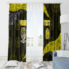 Personalized Richmond Football Window Curtain Easter Egg Pattern Yellow Black Tribal Dot Art Style