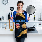 Personalized Brisbane Lions Football Apron Easter Egg Pattern Maroon Gold Tribal Dot Art Style