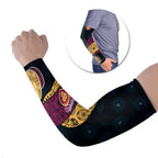 Personalized Brisbane Lions Football Arm Sleeves Easter Egg Pattern Maroon Gold Tribal Dot Art Style