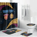 Personalized Brisbane Lions Football Bathroom Set Easter Egg Pattern Maroon Gold Tribal Dot Art Style