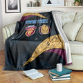 Personalized Brisbane Lions Football Blanket Easter Egg Pattern Maroon Gold Tribal Dot Art Style