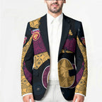 Personalized Brisbane Lions Football Blazer Easter Egg Pattern Maroon Gold Tribal Dot Art Style