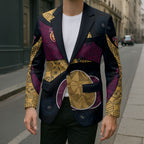 Personalized Brisbane Lions Football Blazer Easter Egg Pattern Maroon Gold Tribal Dot Art Style