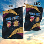 Personalized Brisbane Lions Football Garden Flag Easter Egg Pattern Maroon Gold Tribal Dot Art Style