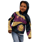 Personalized Brisbane Lions Football Kid Hoodie Easter Egg Pattern Maroon Gold Tribal Dot Art Style