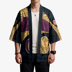 Personalized Brisbane Lions Football Kimono Easter Egg Pattern Maroon Gold Tribal Dot Art Style