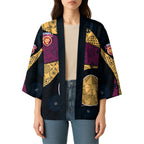 Personalized Brisbane Lions Football Kimono Easter Egg Pattern Maroon Gold Tribal Dot Art Style