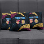 Personalized Brisbane Lions Football Pillow Cover Easter Egg Pattern Maroon Gold Tribal Dot Art Style