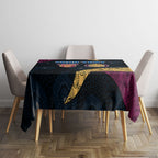 Personalized Brisbane Lions Football Tablecloth Easter Egg Pattern Maroon Gold Tribal Dot Art Style