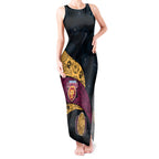 Personalized Brisbane Lions Football Tank Maxi Dress Easter Egg Pattern Maroon Gold Tribal Dot Art Style