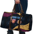 Personalized Brisbane Lions Football Travel Bag Easter Egg Pattern Maroon Gold Tribal Dot Art Style