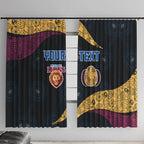 Personalized Brisbane Lions Football Window Curtain Easter Egg Pattern Maroon Gold Tribal Dot Art Style