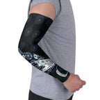 Personalized Carlton Football Arm Sleeves Easter Egg Pattern Navy Monochrome Tribal Dot Style