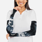 Personalized Carlton Football Arm Sleeves Easter Egg Pattern Navy Monochrome Tribal Dot Style